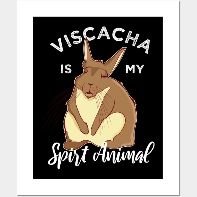 Viscacha Vizcacha Spirit Animal Cute Rodent Lazy Sleepy Wall Art by alltheprints